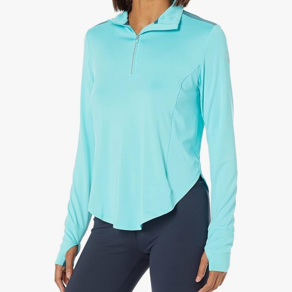 Legendary Whitetails Women's Trail Blazer 1/4 Zip Performance Glacier Blue Shirt